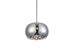 Lampa wisząca Azzardo BURN srebrna 1xG9 wys.120cm
