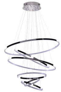 Lampa wisząca Azzardo WHEEL LONG DIMM chrom 6xLED wys.320cm