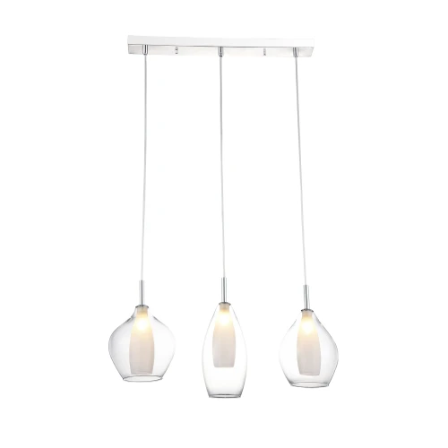 Lampa wisząca AMBER MILANO transparentna 3xG9 wys.130cm