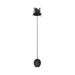 Lampa wisząca Azzardo podtynkowa OVUM PENDANT DOWNLIGHT czarna 1xLED wys.150cm