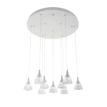 Lampa wisząca Azzardo DALMATIA biała 9xLED wys.210cm