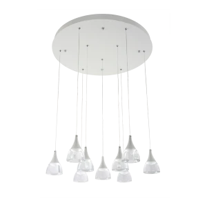 Lampa wisząca Azzardo DALMATIA biała 9xLED wys.210cm