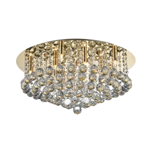 Plafon Azzardo BOLLA 58 złoty 10xG9 szer.58cm