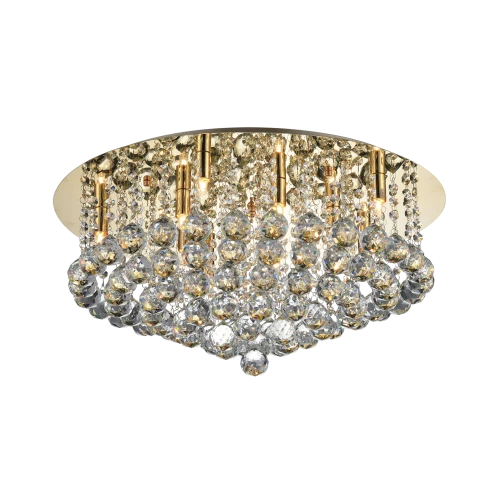 Plafon BOLLA 58 złoty 10xG9 szer.58cm