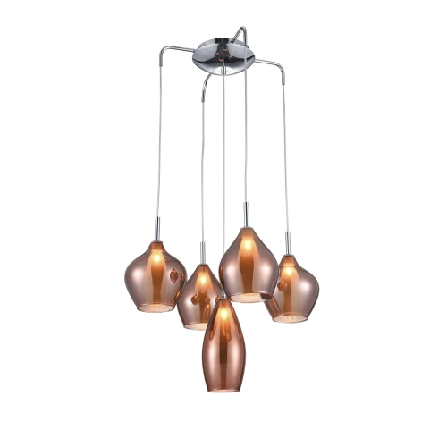 Lampa wisząca AMBER MILANO copper 5xG9 wys.160cm