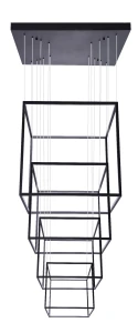 Lampa wisząca Azzardo OPERA XL czarna 4xLED wys.500cm