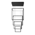 Lampa wisząca OPERA XL czarna 4xLED wys.500cm