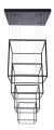 Lampa wisząca OPERA XL czarna 4xLED wys.500cm