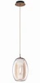 Lampa wisząca HELENA B mosiądz 1xLED wys.180cm