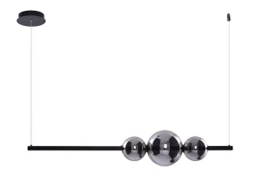 Lampa wisząca Azzardo SANDRA 3 czarna 1xLED wys.130cm