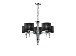 Lampa wisząca Azzardo IMPRESS czarna 5xE27 wys.88cm