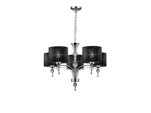 Lampa wisząca IMPRESS czarna 5xE27 wys.88cm