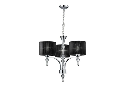 Lampa wisząca IMPRESS czarna 3xE27 wys.88cm