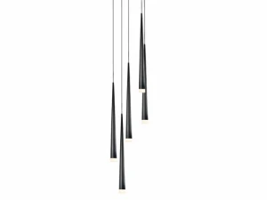 Lampa wisząca Azzardo STYLO czarna 5xG9 wys.225cm