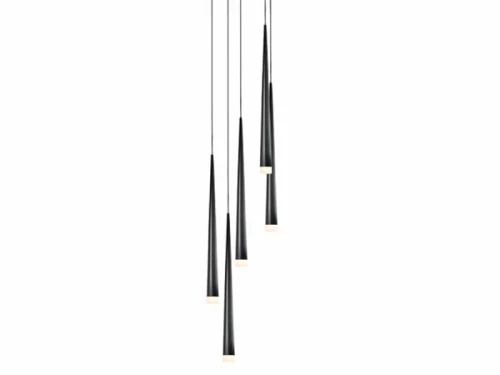 Lampa wisząca STYLO czarna 5xG9 wys.225cm