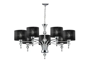 Lampa wisząca Azzardo IMPRESS czarna 7xE27 wys.88cm