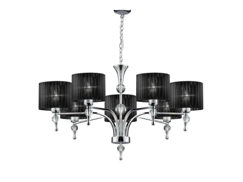 Lampa wisząca IMPRESS czarna 7xE27 wys.88cm
