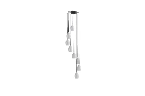 Lampa wisząca Azzardo IZZA biała 8xE14 wys.310cm