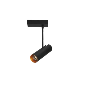 Spot LENS SQUARE czarny 1xGU10