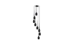 Lampa wisząca Azzardo IZZA czarna 8xE14 wys.310cm