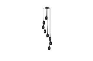 Lampa wisząca Azzardo IZZA czarna 8xE14 wys.310cm