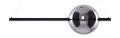 Lampa wisząca SANDRA czarna LED 1xLED wys.130cm