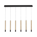 Lampa wisząca Azzardo IZOLDA czarna 6xLED wys.230cm
