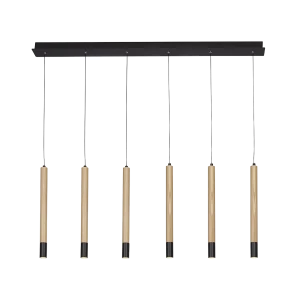 Lampa wisząca Azzardo IZOLDA czarna 6xLED wys.230cm