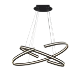 Lampa wisząca Azzardo ALESSIA czarna 2xLED wys.130cm