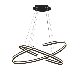Lampa wisząca Azzardo ALESSIA czarna 2xLED wys.130cm