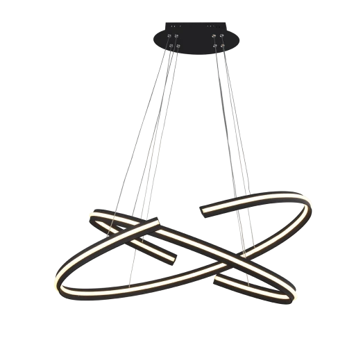 Lampa wisząca ALESSIA czarna 2xLED wys.130cm