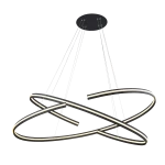 Lampa wisząca Azzardo ALESSIA XL czarna 2xLED wys.120cm