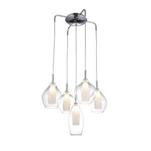 Lampa wisząca Azzardo AMBER MILANO transparentna 5xG9 wys.160cm
