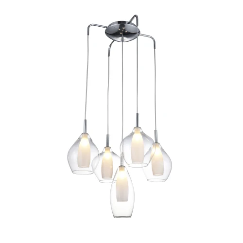 Lampa wisząca AMBER MILANO transparentna 5xG9 wys.160cm