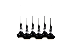 Lampa wisząca Azzardo TASOS czarna 6xE14 wys.130cm