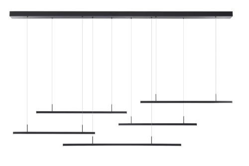 Lampa wisząca MERLO czarna LED wys.50-200cm