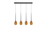 Lampa wisząca Azzardo IZZA amber 4xE14 wys.130cm
