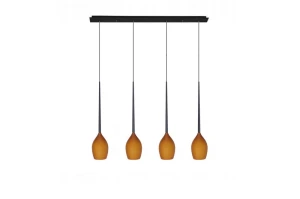 Lampa wisząca Azzardo IZZA amber 4xE14 wys.130cm