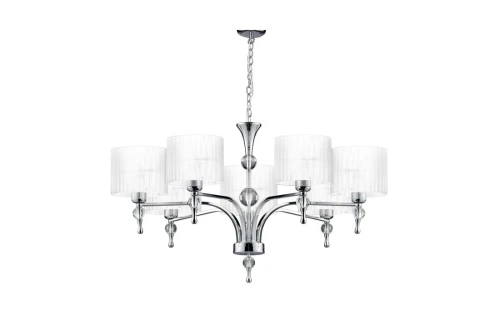 Lampa wisząca IMPRESS biała 7xE27 wys.88cm