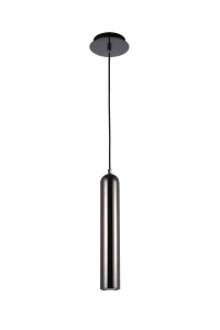 Lampa wisząca Azzardo TUBO czarna/chrom 1xGU10 wys.110cm