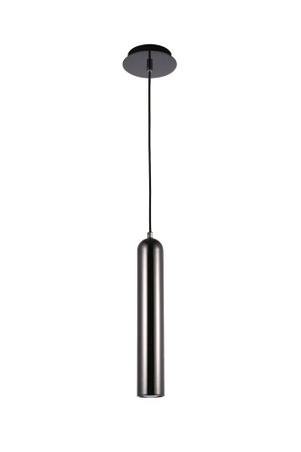 Lampa wisząca TUBO czarna/chrom 1xGU10 wys.110cm