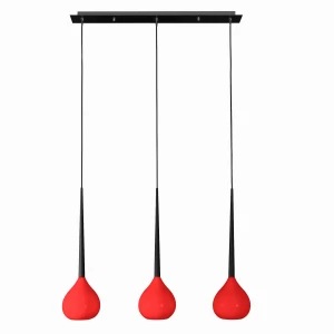 Lampa wisząca Azzardo AGA czerwona 3xE14 wys.120cm