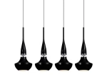 Lampa wisząca Azzardo TASOS czarna 4xE14 wys.160cm