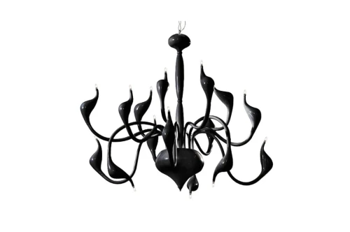 Lampa wisząca SNAKE 2 czarna G4 15xG4 wys.145cm