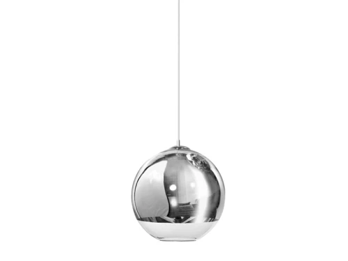 Lampa wisząca SILVER BALL 35 srebrna 1xE27 wys.150cm
