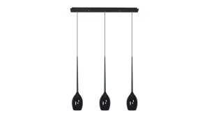 Lampa wisząca Azzardo IZZA SHINY czarna 3xE14 wys.130cm