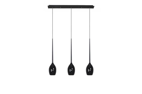 Lampa wisząca IZZA SHINY czarna 3xE14 wys.130cm