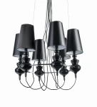 Lampa wisząca Azzardo BAROCO PENDANT czarna 6xE14 wys.140cm