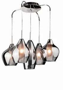 Lampa wisząca Azzardo AMBER MILANO chrom 5xG9 wys.160cm