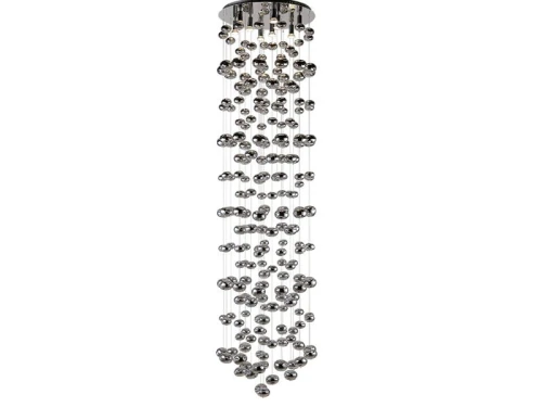 Lampa wisząca LUVIA XXL srebrna 10xGU10 wys.220cm